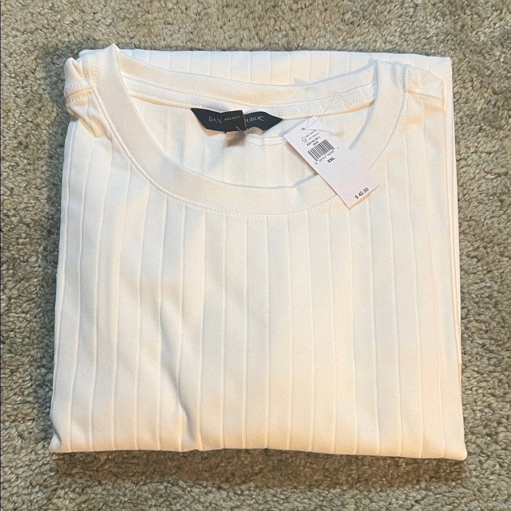 Men’s size XXL banana, republic, white rib, casual shirt